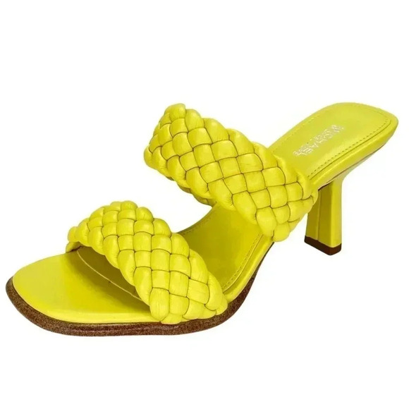 MICHAEL Michael Kors Amelia Lime Nappa Faux Leather Womens Heels Size 6.5M - Picture 2 of 14